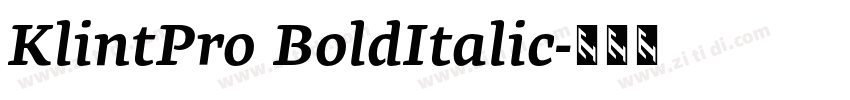 KlintPro BoldItalic字体转换 KlintPro BoldItalic字体转换